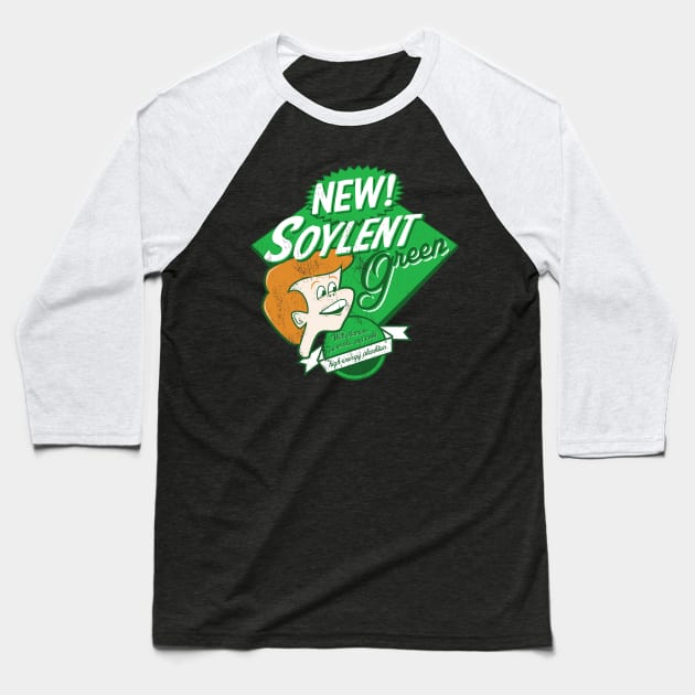 Soylent Green Baseball T-Shirt by synaptyx